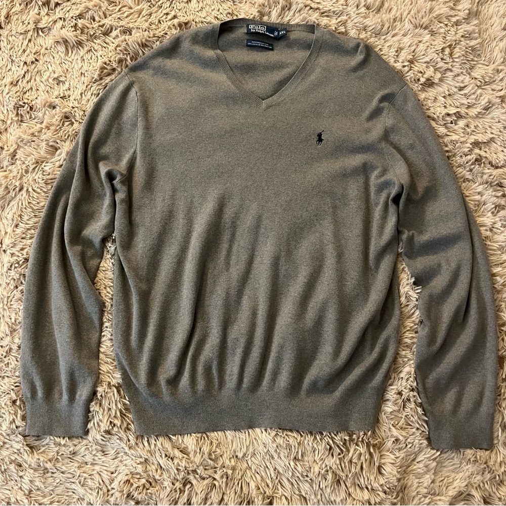 Polo Ralph Lauren XXL Men's Grey Sweater Pima Cotton